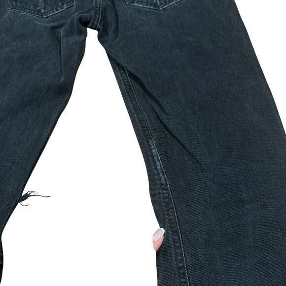 AGOLDE Cherie High Rise Straight Leg Jeans Distortion Black Women's Size 25 - Picture 8 of 15